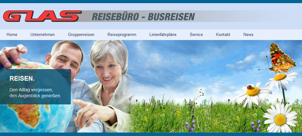 Glas Busreisen und Reisebüro, Gruppenreisen, Pilgerreisen, Wallfahrten, Klassenfahrten